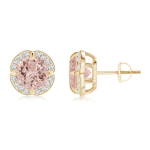 | REF : MORG144 | Morganite Earrings